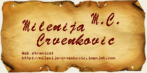 Milenija Crvenković vizit kartica